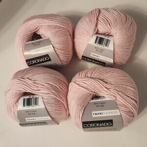 4 Tahki Yarns Coronado Pink 18 DK 90%Cotton/10% Silk 121 Yards Made in Italy